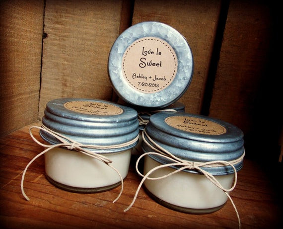 Wedding Favors Candles
 Items similar to 24 4oz Rustic Wedding Favors Soy