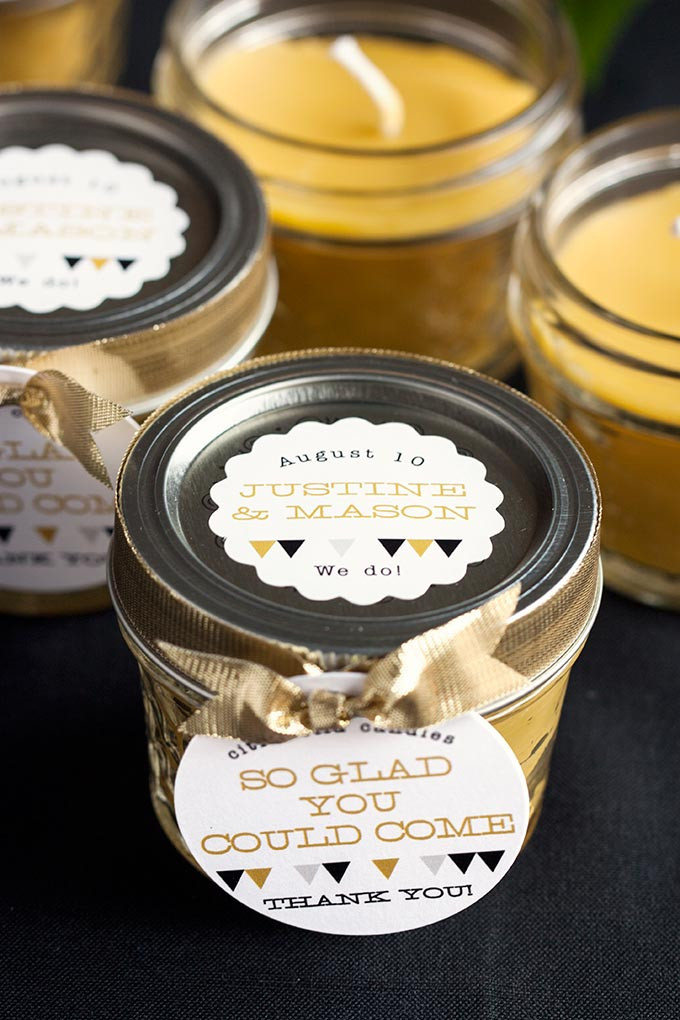 Wedding Favors Candles
 Beeswax Candle Wedding Favors Evermine Weddings