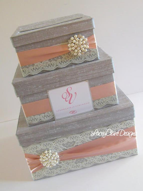 Wedding Gift Boxes For Cards
 Wedding Gift Box Card Box Money Holder Custom Made