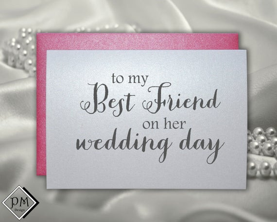 Wedding Gift Ideas For Best Friend Bride
 Wedding card to best friend bridal shower cards by PicmatCards