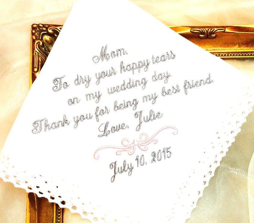 Wedding Gift Ideas For Best Friend Bride
 Wedding Gift For Mother The Bride Handkerchief To Dry