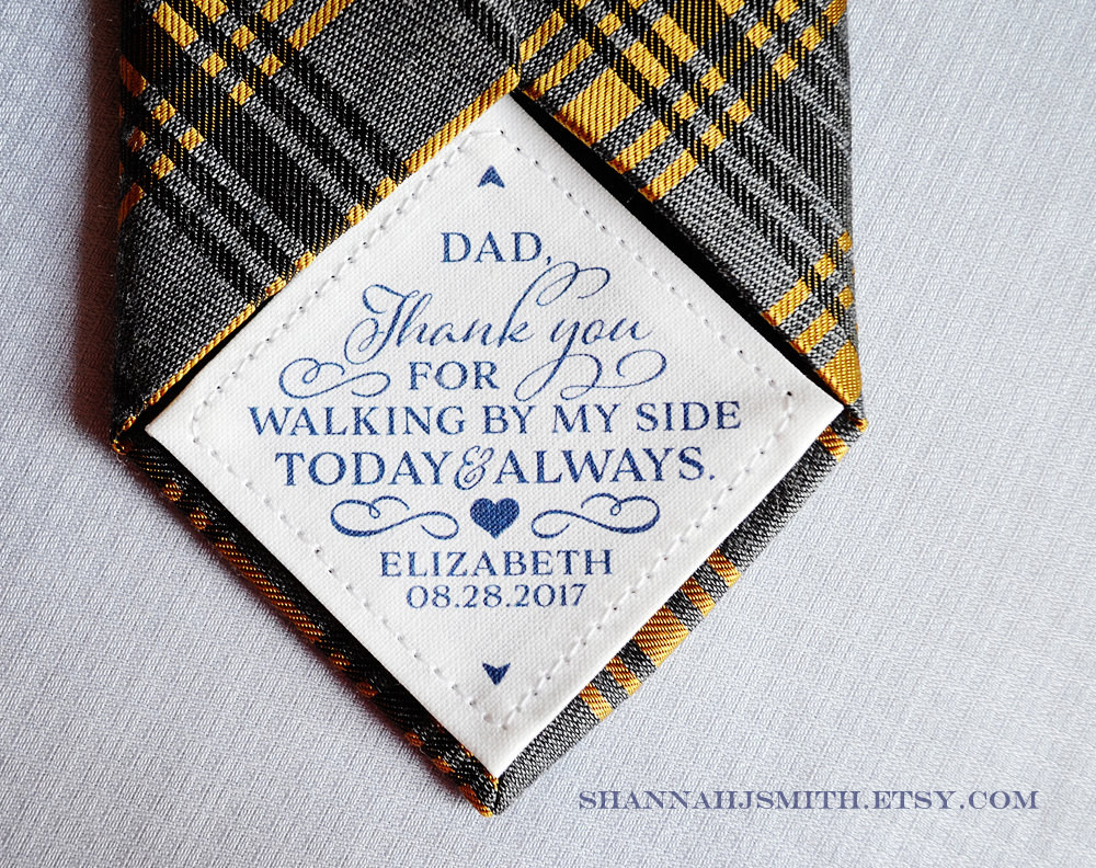 Wedding Gift Ideas For Dad
 Thank You Dad Wedding Tie Patch Personalized Dad Gift