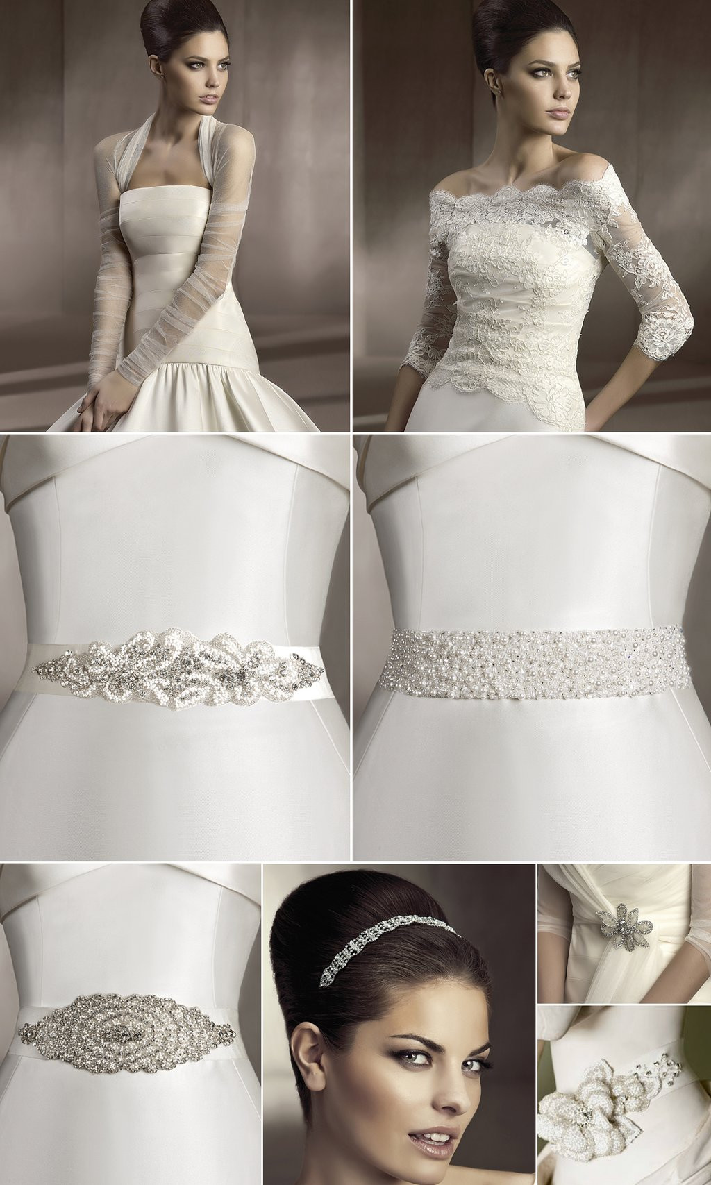 Wedding Gown Sashes
 2012 bridal hair accessories and wedding dress sashes by