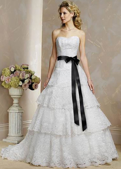 Wedding Gown Sashes
 Choose Your Fashion Style Wedding Dresses with Black Sashes