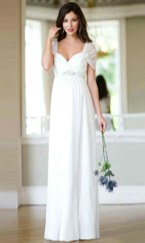 Wedding Gowns For Older Brides With Sleeves
 Simple Sweetheart Chiffon Wedding Dress for Older Brides