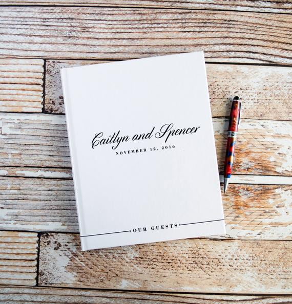 Wedding Guest Book Black
 Wedding Guest Book Black Pages Simple White Guestbooks With