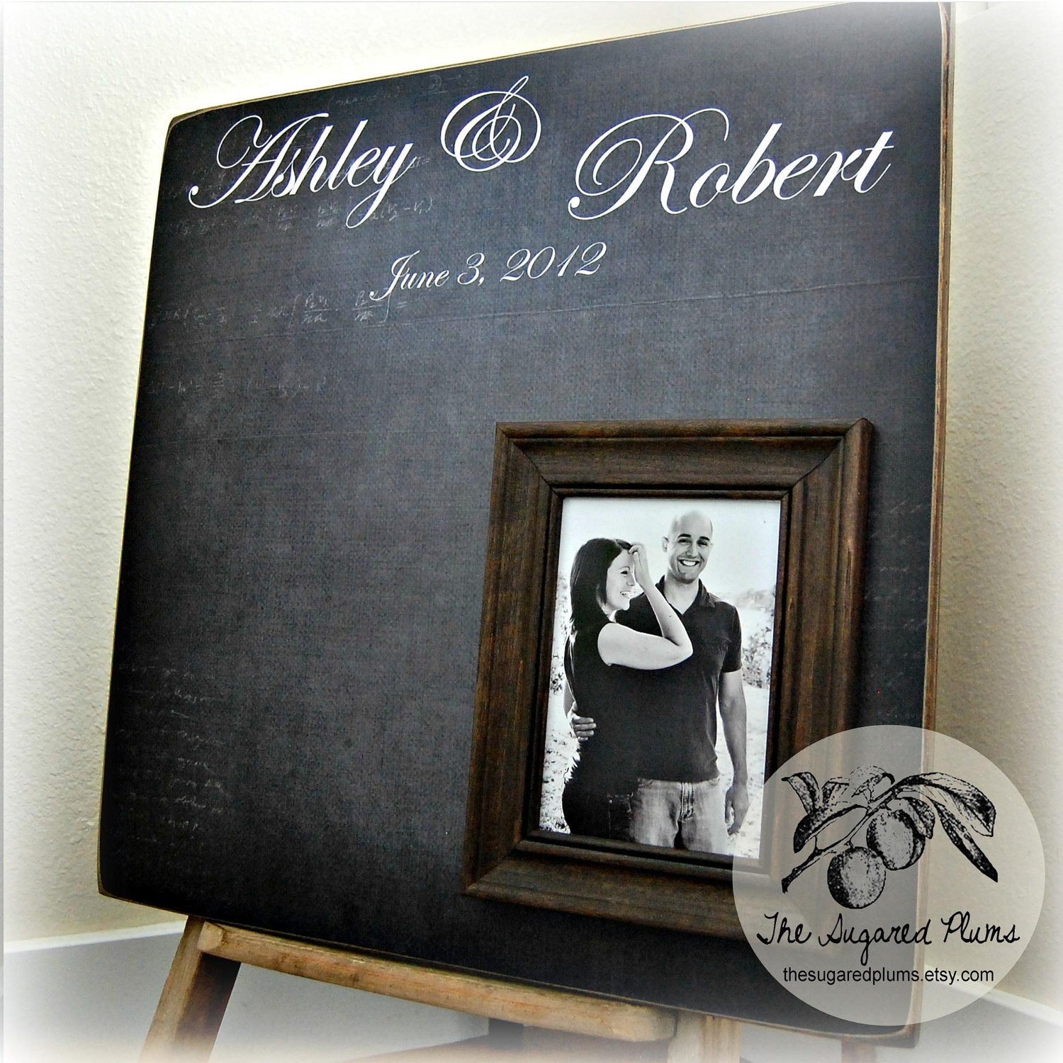 Wedding Guest Book Frame
 Guest Book Wedding Personalized Picture Frame by