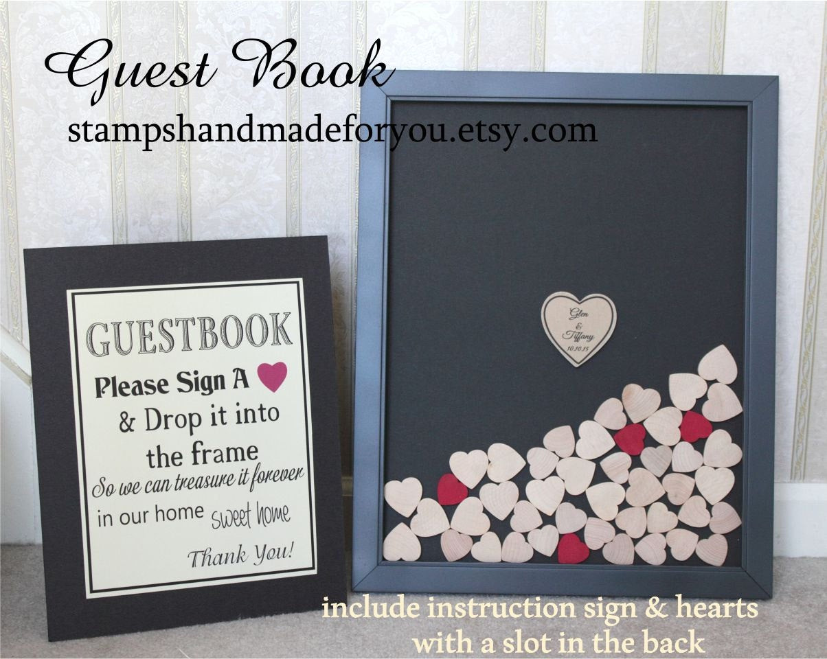 Wedding Guest Book Frame
 265 hearts Wedding Book Frame Guest book Drop by