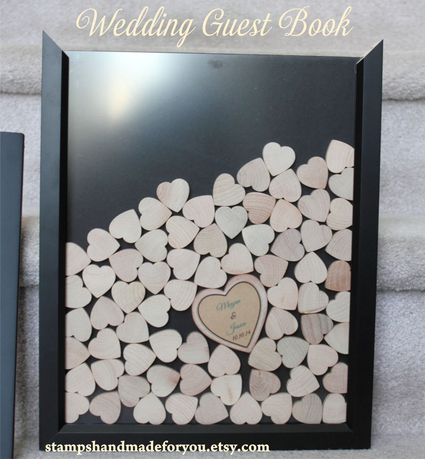 Wedding Guest Book Frame
 Drop box guest book heart frame wedding guest by