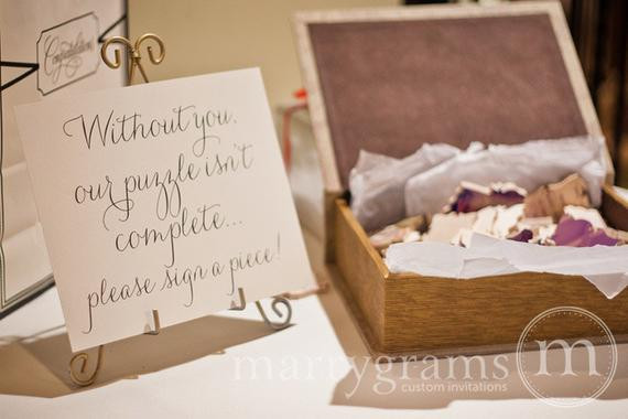 Wedding Guest Book Puzzle
 Alternative Guest Book Puzzle Sign Wedding Reception Seating