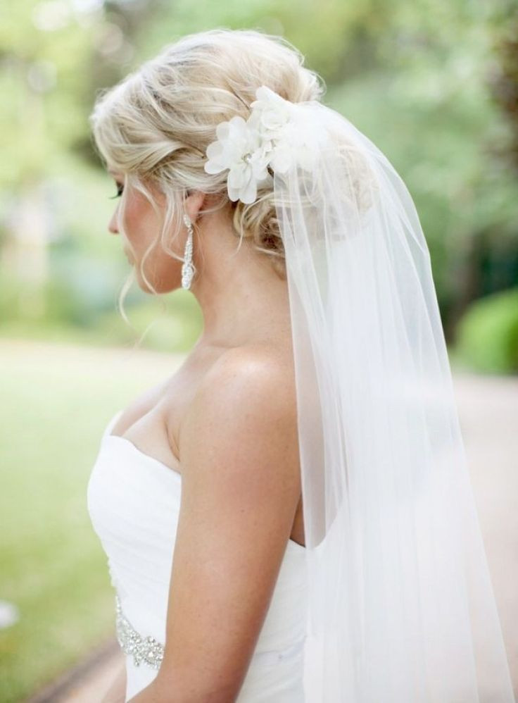Wedding Hair Updo With Veil
 11 Cute & Romantic Hairstyle Ideas for Wedding