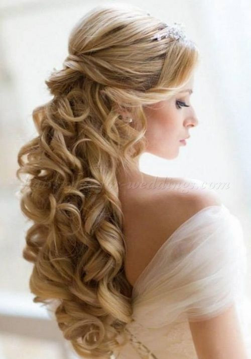 Wedding Hairstyles For Curly Hair With Veil
 Long Hairstyles Down Weddings Style