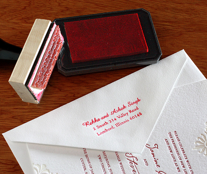 Wedding Invitations Return Address
 Custom Rubber Stamps for Wedding Invitations