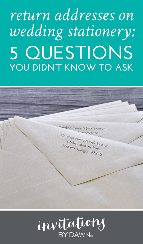 Wedding Invitations Return Address
 Return Address Etiquette 5 Questions You Didn’t Know to Ask