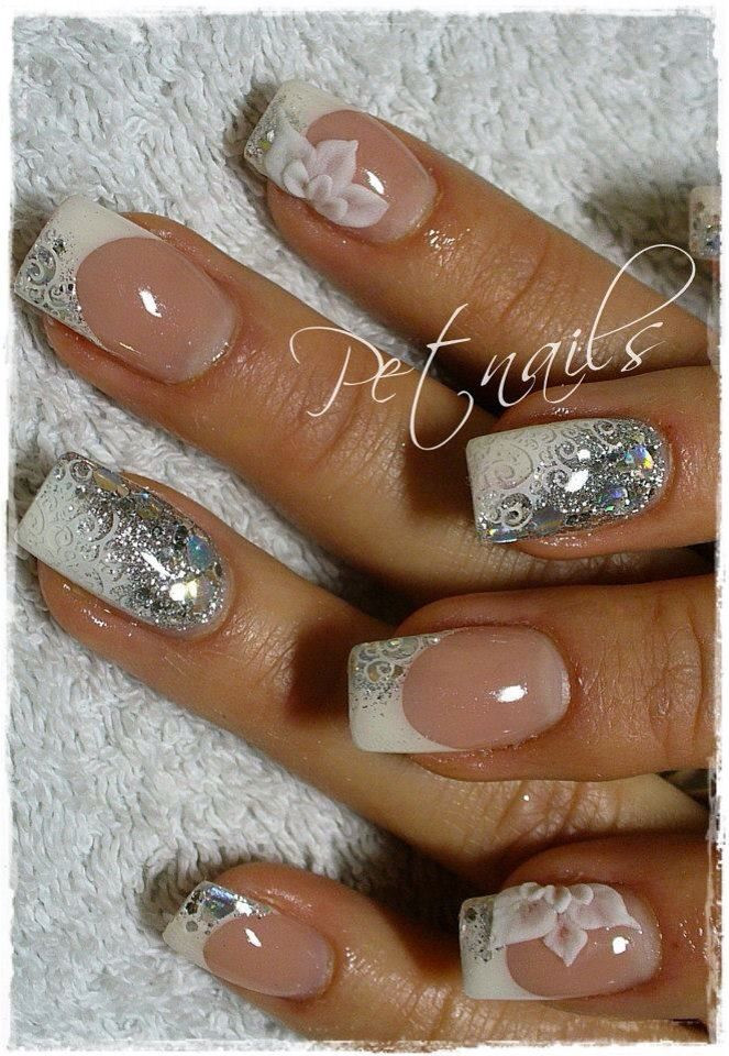 Wedding Nails With Glitter
 44 best Nails Corset Lacing Technique images on