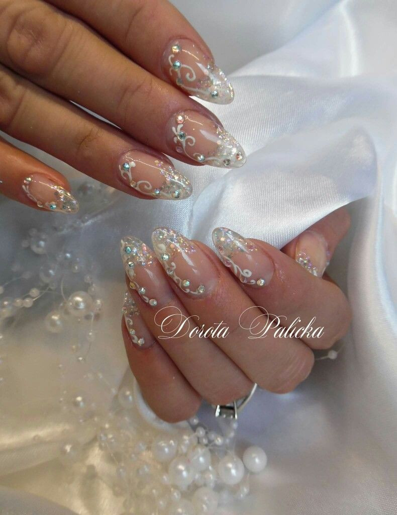 Wedding Nails With Glitter
 Encapsulated glitter wedding glitter dorotapalicka