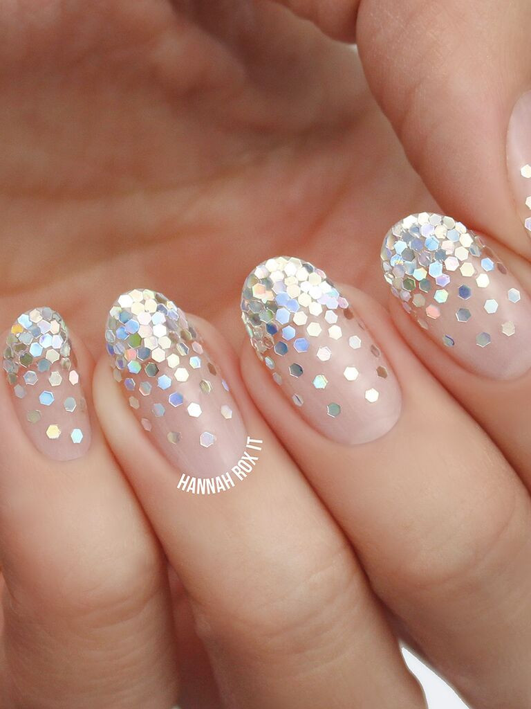 Wedding Nails With Glitter
 Wedding Nail Art Manicure Ideas From Pinterest