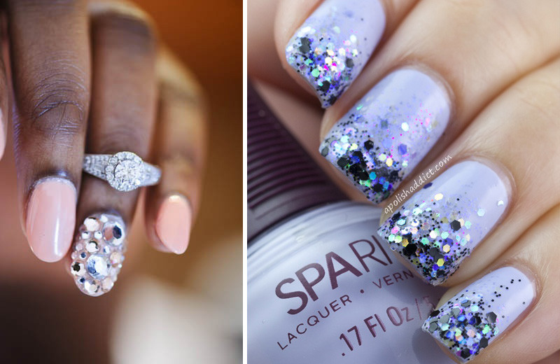 Wedding Nails With Glitter
 Nail Tips From The Experts Your Wedding Day