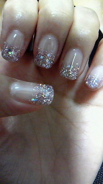 Wedding Nails With Glitter
 These would be fun for New Years