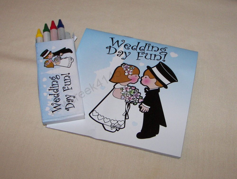 Wedding Party Favors For Kids
 CHILDRENS KIDS WEDDING FAVORS activity book & crayons