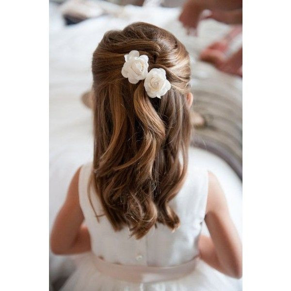 Wedding Party Hairstyle
 Junior Bridesmaid Hairstyles liked on Polyvore …