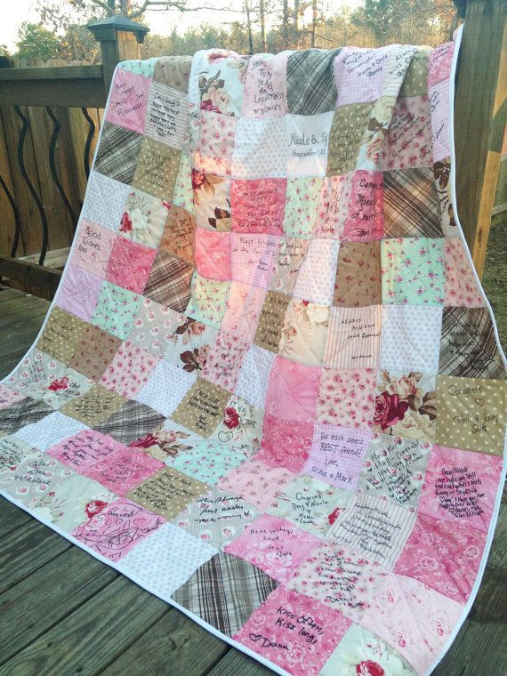 Wedding Quilt Guest Book
 THE BASIC Wedding Guest Book Quilt You Choose Size