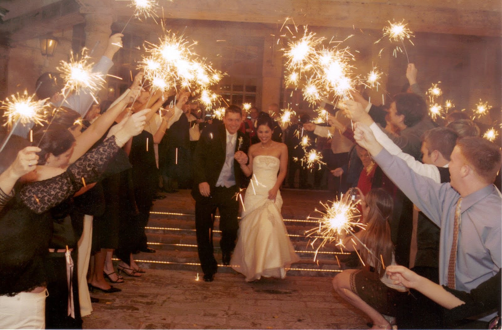 Wedding Reception Sparklers
 Wedding sparklers Lighting up the party