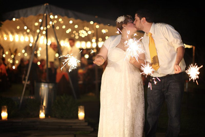 Wedding Reception Sparklers
 A DIY Fall Wedding The Sweetest Occasion