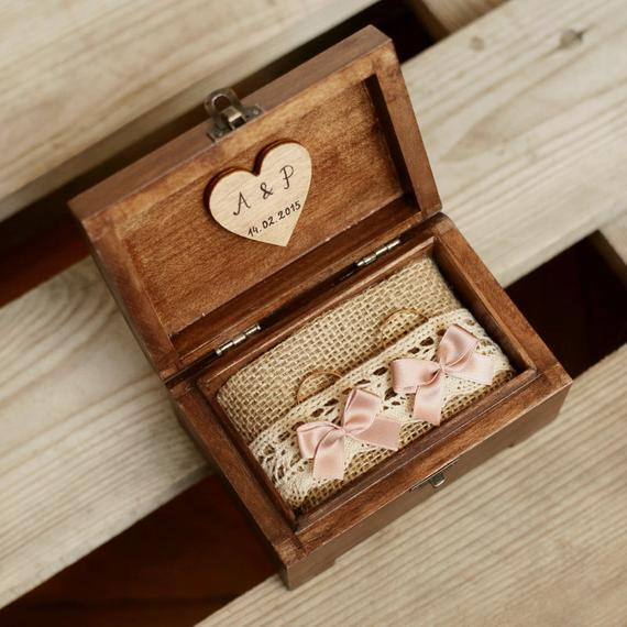 Wedding Ring Boxes
 Personalized wedding ring box Wooden ring box by
