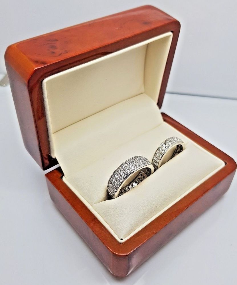 Wedding Ring Boxes
 Luxury real wood walnut double wedding ring box Engagement
