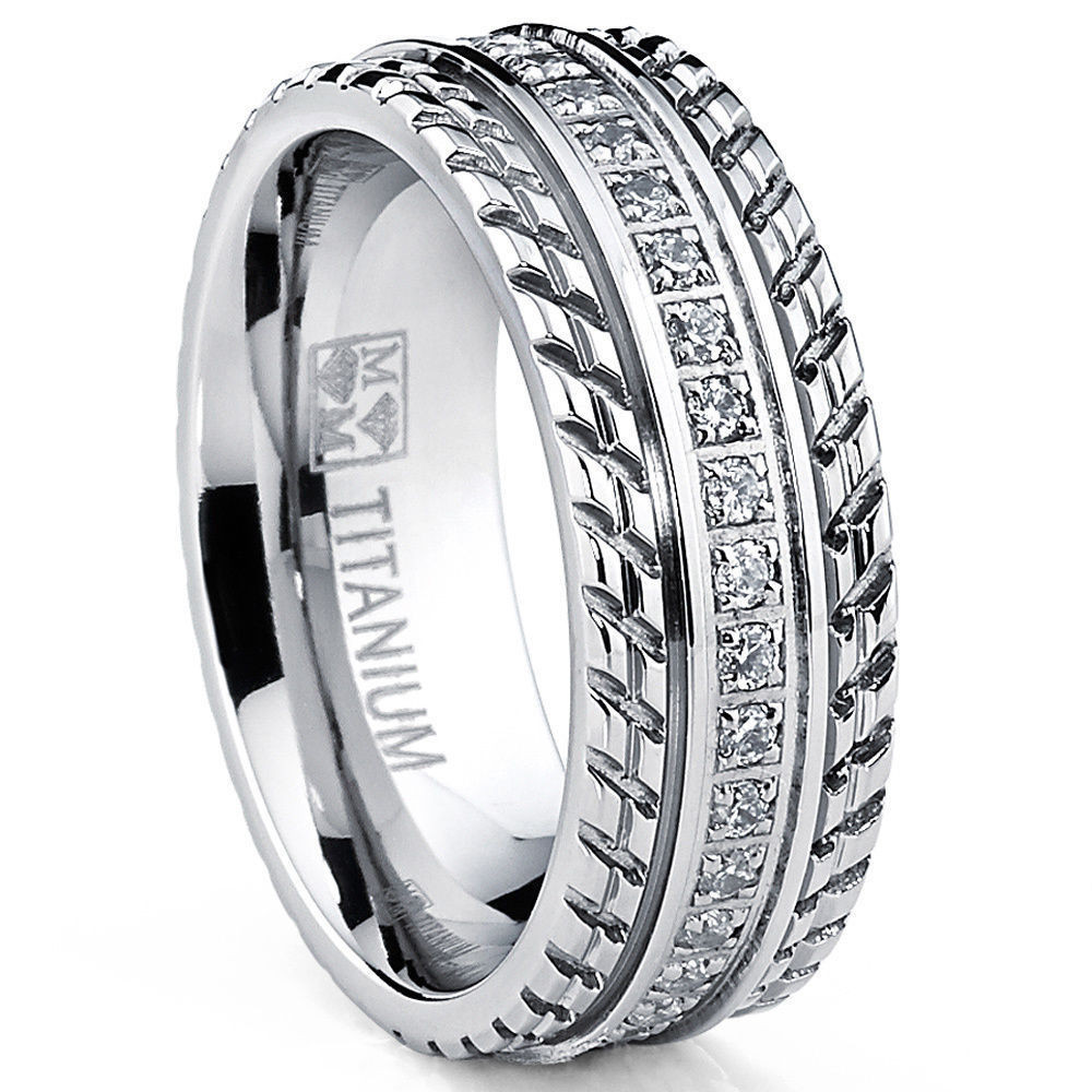 Wedding Ring For Men
 MENS OR WOMENS eternity T TITANIUM LCS DIAMOND WEDDING