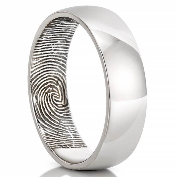 Wedding Ring With Fingerprint
 Fingerprint Wedding Band