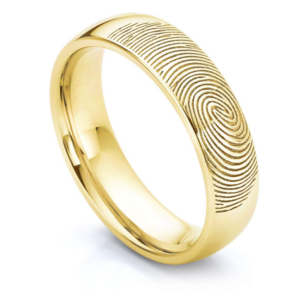 Wedding Ring With Fingerprint
 Fingerprint Wedding Ring