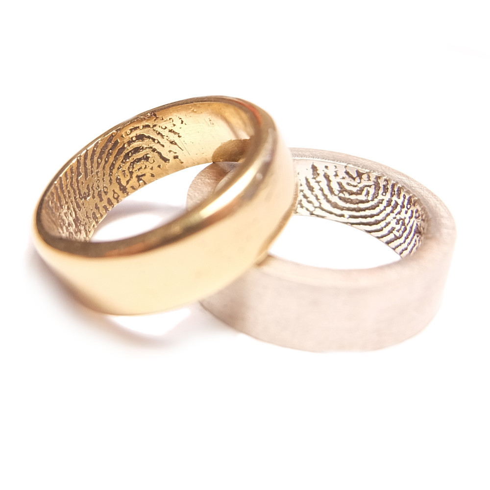Wedding Ring With Fingerprint
 Fingerprint Wedding Band – RINGCRAFT MOANA