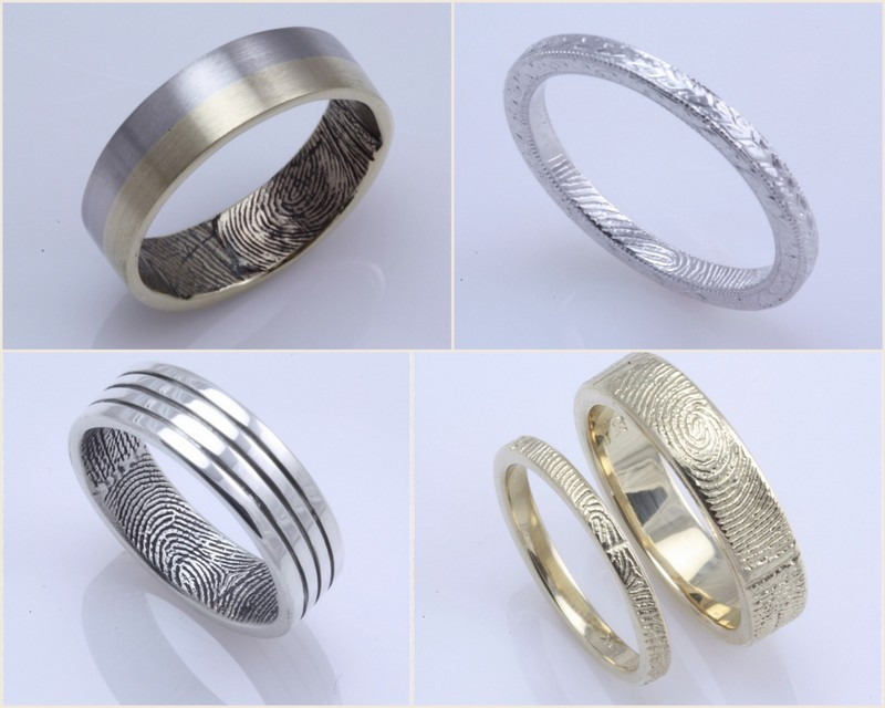 Wedding Ring With Fingerprint
 Fingerprint Wedding Rings
