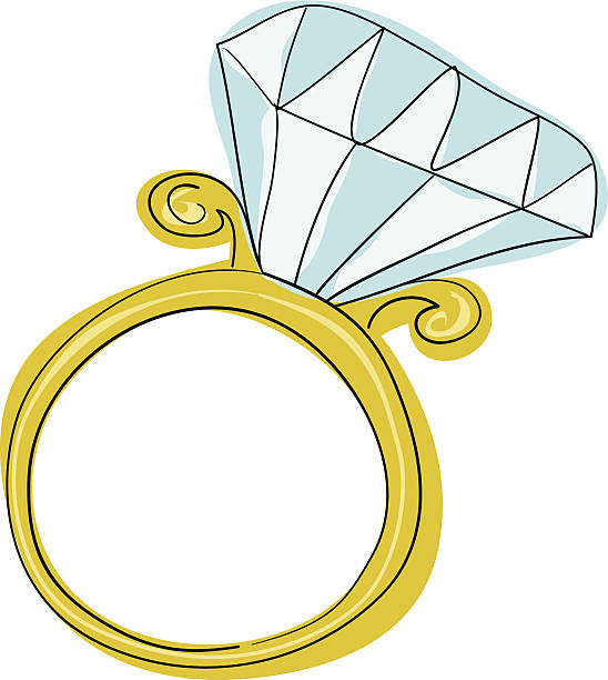 Wedding Rings Clip Art
 Best Engagement Ring Illustrations Royalty Free Vector