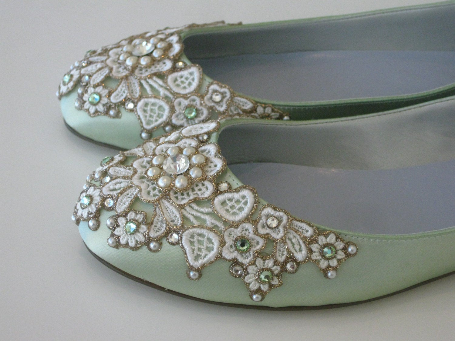 Wedding Shoes Ballet Flats
 Spring Garden Bridal Ballet Flats Wedding Shoes by