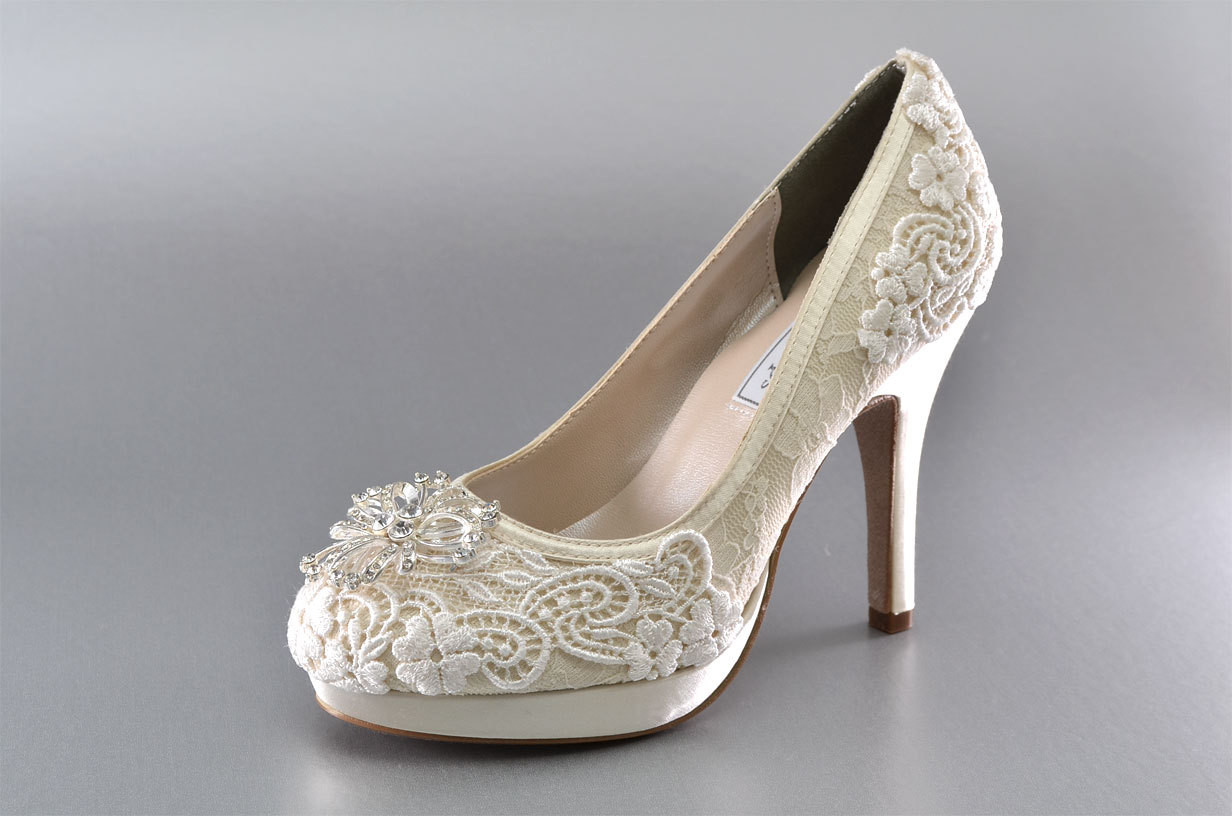 Wedding Shoes For Womens
 Wedding Shoes Lace Covered Bridal Shoes Womens Wedding Shoes