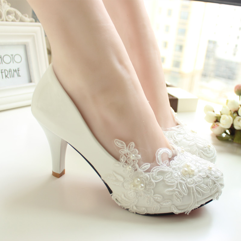 Wedding Shoes For Womens
 Handmade lace wedding shoes white bridal shoes bridesmaid