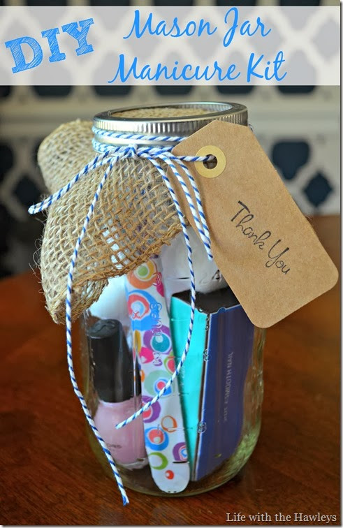 Wedding Shower Host Gift Ideas
 Hawley Baby Shower Hostess Gifts DIY Mason Jar Manicure Kit