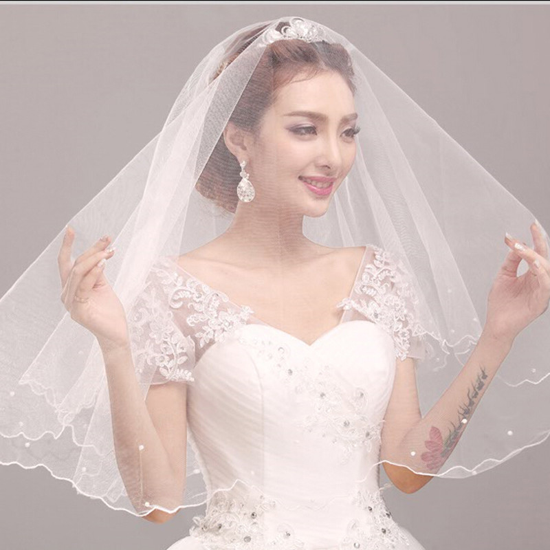 Wedding Veils For Sale Online
 Lamya Hot Sale 1 5 M Pearl Bridal Veil Vintage e Layer