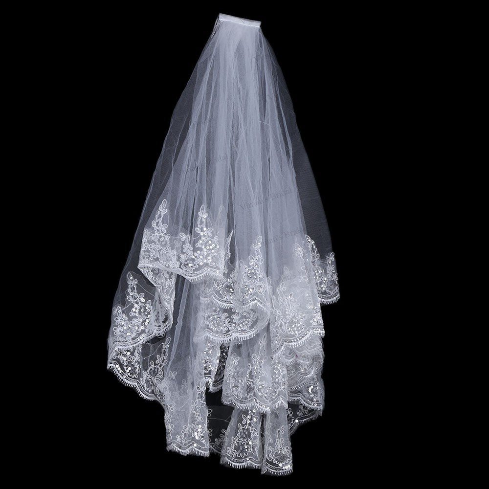 Wedding Veils For Sale Online
 2015 Hot Sale In Stock Bridal Veil e Layer White Wedding