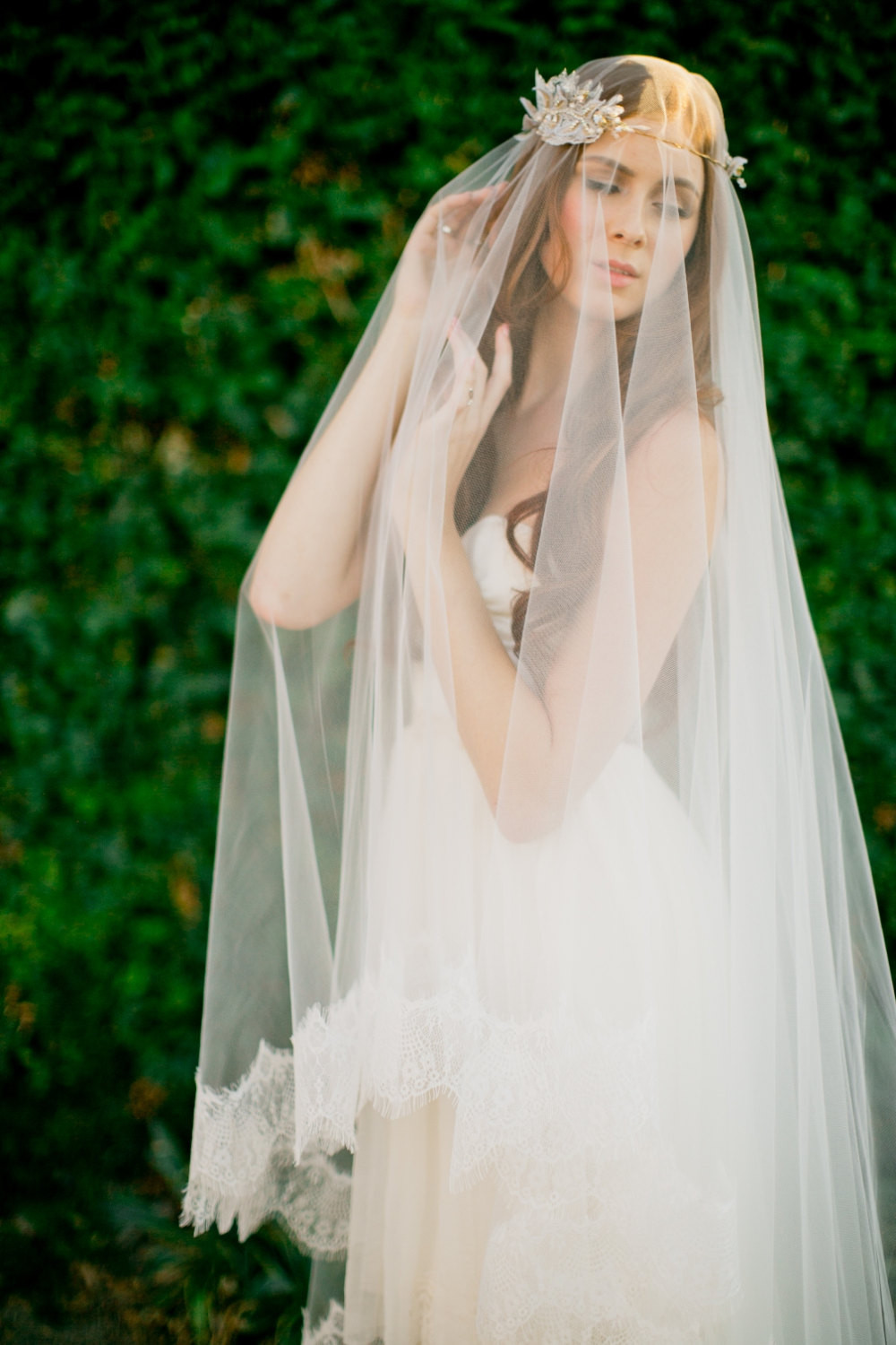 Wedding Veils Used
 Bridal veil double layer veil fingertip veil drop