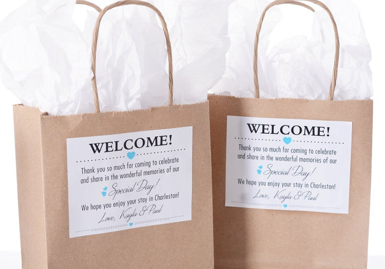 Wedding Welcome Gift Bags
 Hotel Wedding Wel e Bags 25 Out of Town Wel e by LabelsRus