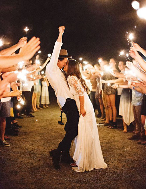 Wedding With Sparklers
 15 Epic Wedding Sparkler Sendoffs That Will Light Up Any