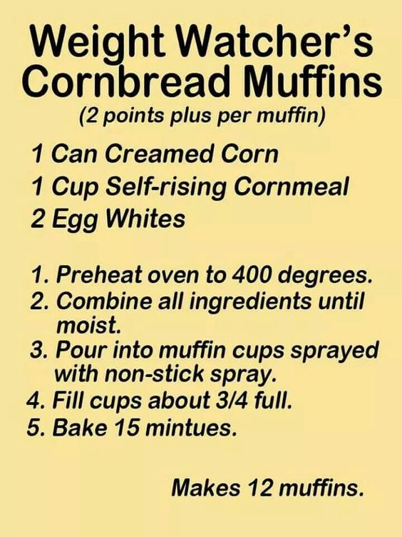 Weight Watchers Corn Bread Recipes
 Weight Watchers corn muffins