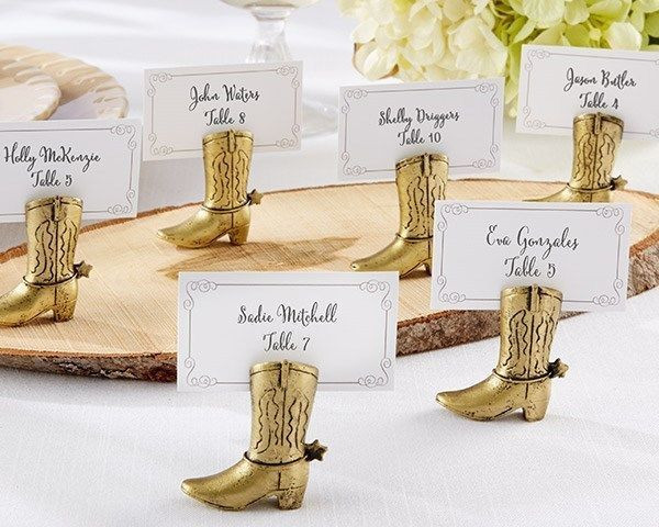 Western Wedding Favors
 Cowboy Boot Place Card Holders Set of 6 Western Country