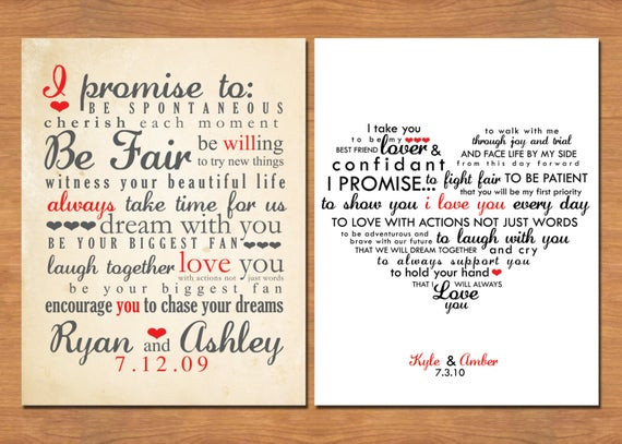 What Are The Wedding Vows
 Items similar to Wedding Vows Typography on Etsy