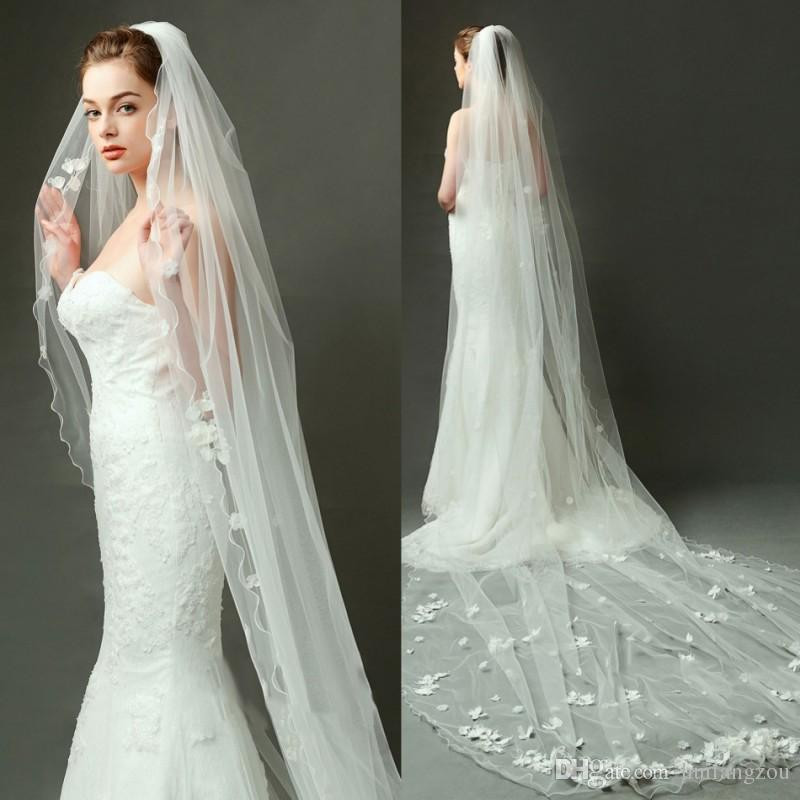 What Are Wedding Veils Made Of
 Fashion 2018 e Layer Wedding Veils Custom Made Cathedral