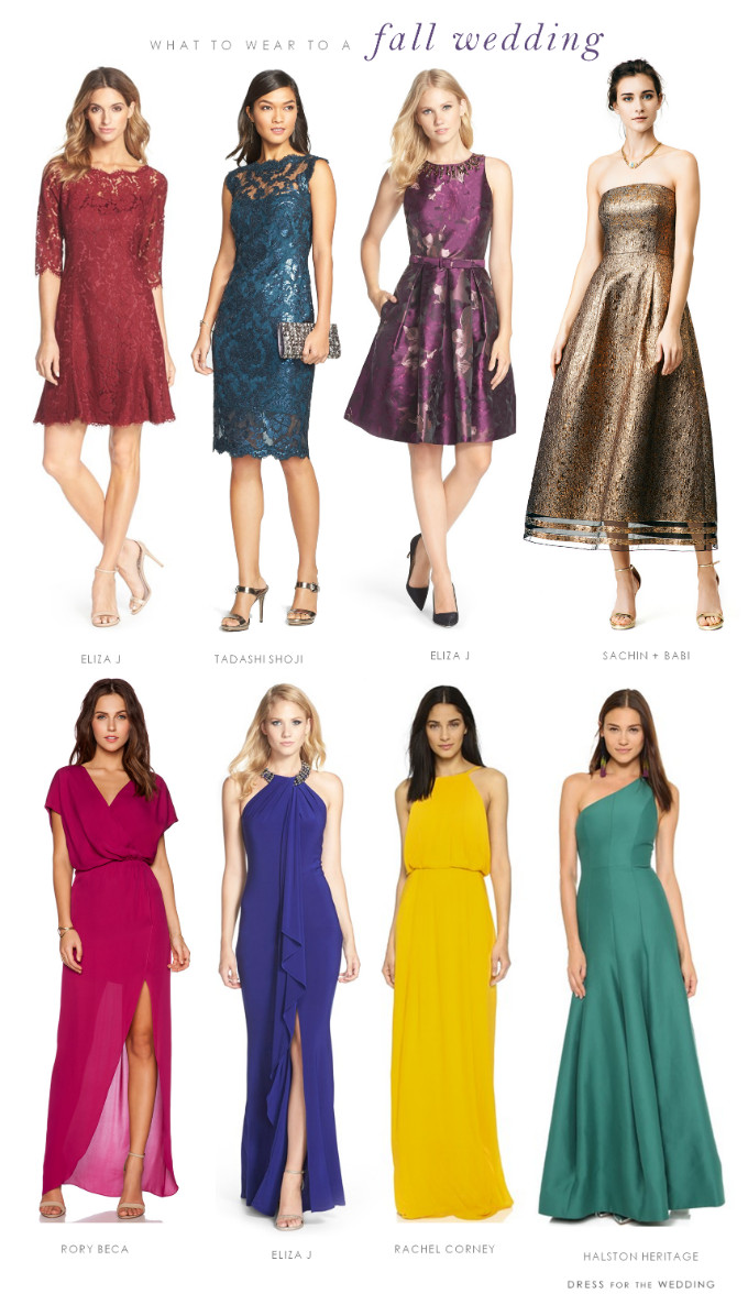 What Colors To Wear To A Wedding
 What to Wear to a Fall 2015 Wedding